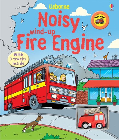 【Wind-up】Noisy Fire Engine  【扭动发条玩具书】消防车（含3个轨道）
