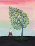 Bunny & Tree，【匈牙利插画师Balint Zsako】兔子和树（无字绘本）